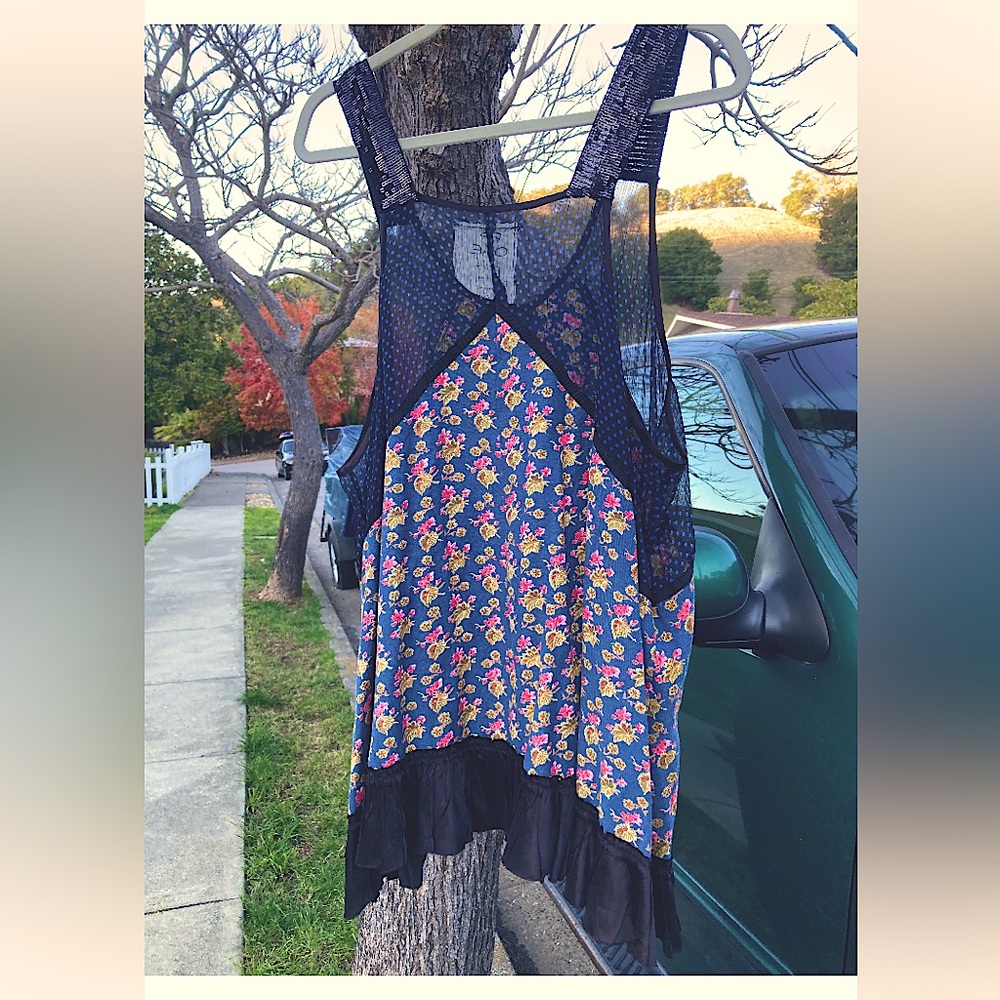 Free People Apron Tunic Blouse Tank